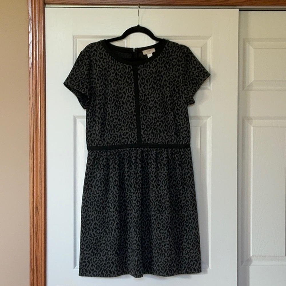 Chic Black and Gray Patterned Dress